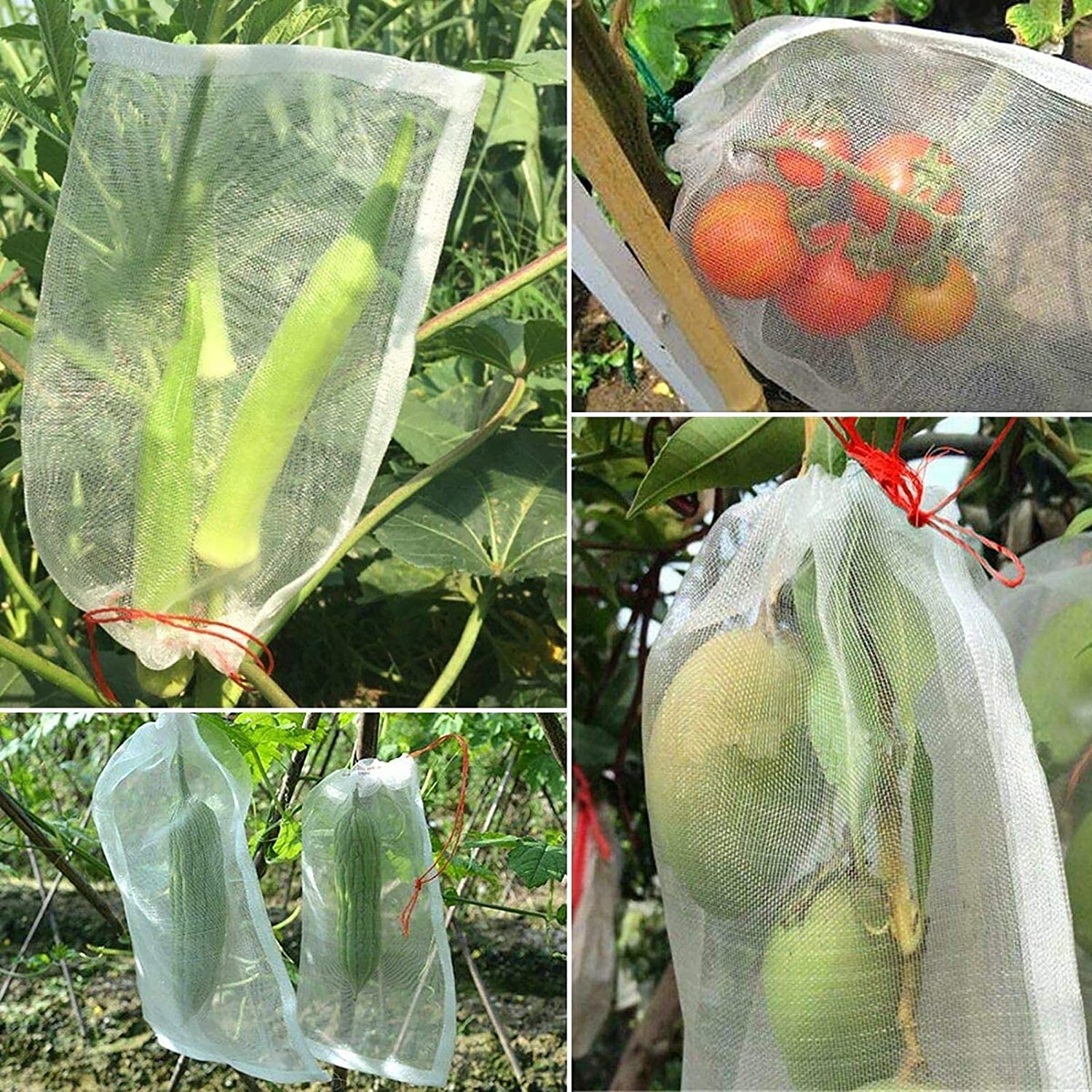 Buy Mesh Bags for Fruit and Vegetable Hanging Storage for Potato Onions  Green Pepper Fruits Garlic 2 Size - Pack of 4 Online at Low Prices in India  - Amazon.in
